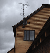 wooden cladding house aerial installation wooden cladding, aerial installation completed by Install an Aerial