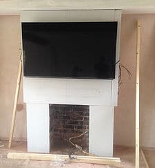 wall mounted TV on chimney breast by Install an Aerial